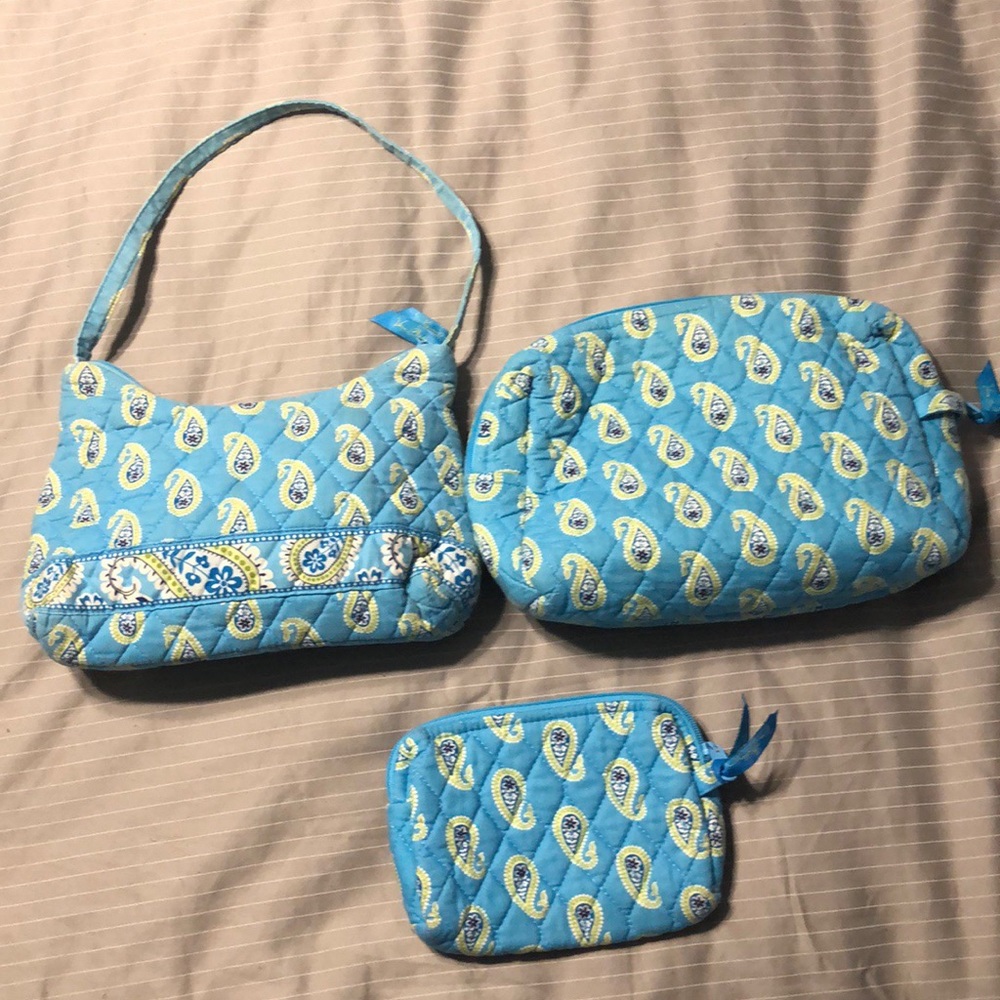 3 Vera Bradley Bags Set in classic Paisley